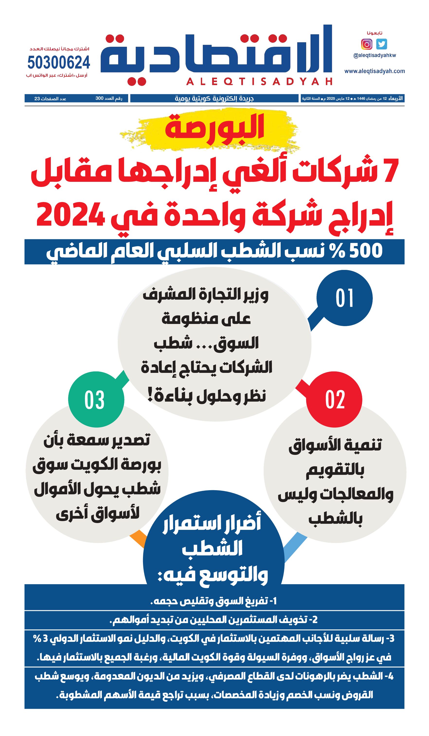 عدد الأربعاء 12 مارس 2025
